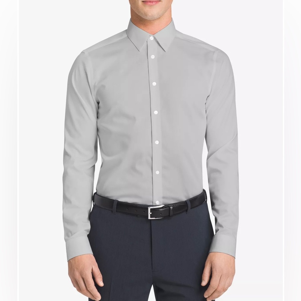 CALVIN KLEIN Slim Fit Performance Button Down Shirt